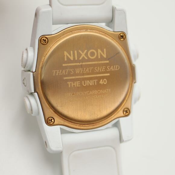 Nixon That's What She Said Unit 40 White Mens Digital 44mm Watch w New Battery - Picture 15 of 15